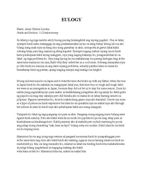 eulogy meaning in tagalog|Eulogy in Tagalog .